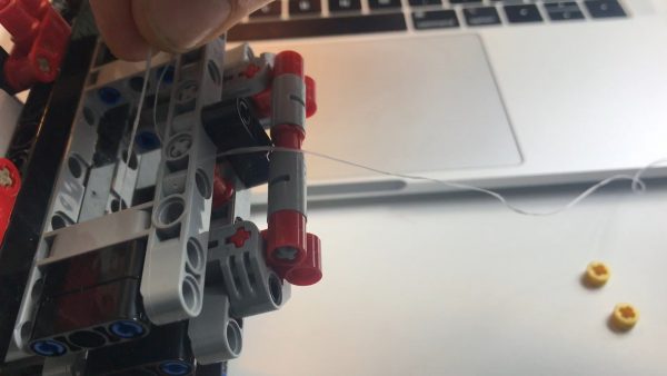 Adding wires to the LEGO MINDSTORMS vertical plotter