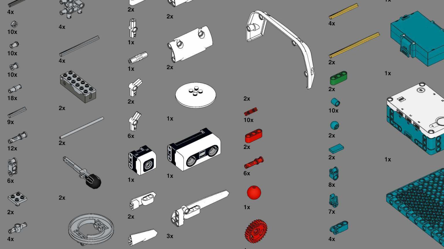 Lego Mindstorms Robot Inventor Set 51515 Part List And Studio Part Files